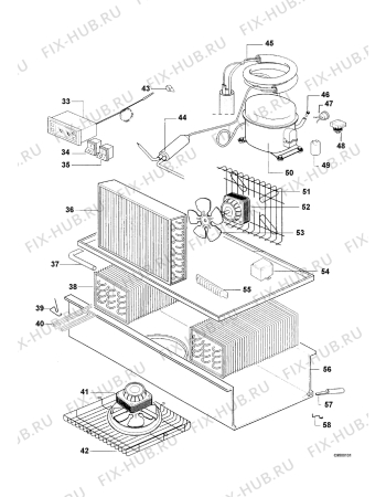 Взрыв-схема комплектующей Electrolux ESR142F - Схема узла Functional parts